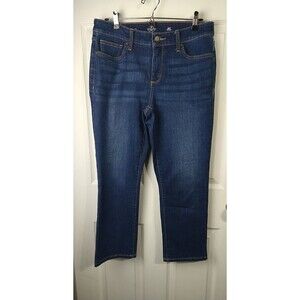 St. Johns Bay Woman 8P Straight Leg Denim Jeans 5 Pocket Casual Norm Core